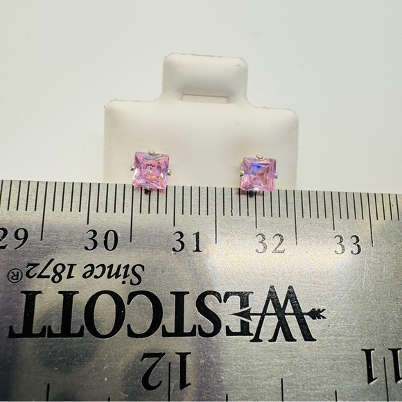 3 Pairs of Sterling Silver CZ Stud Earrings Bundle - Picture 4 of 5